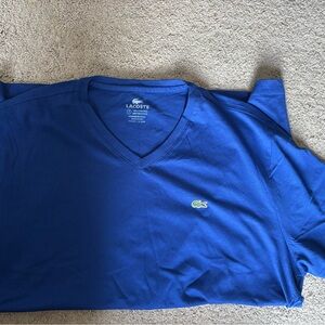 Lacoste Men's Blue V-Neck Shirt